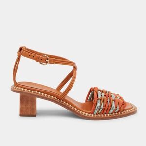 ULLA JOHNSON Ilana Woven Mixed Leather Ankle-Strap Sandals